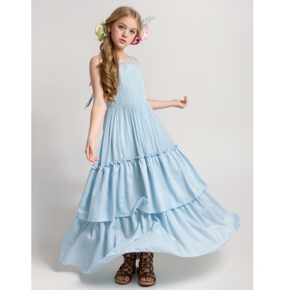 Summer Princess Flower Girls Party Dress Baby Kids Wedding Elegant Dresses Vestidos Children Clothing for 4 6 8 10 12 Years