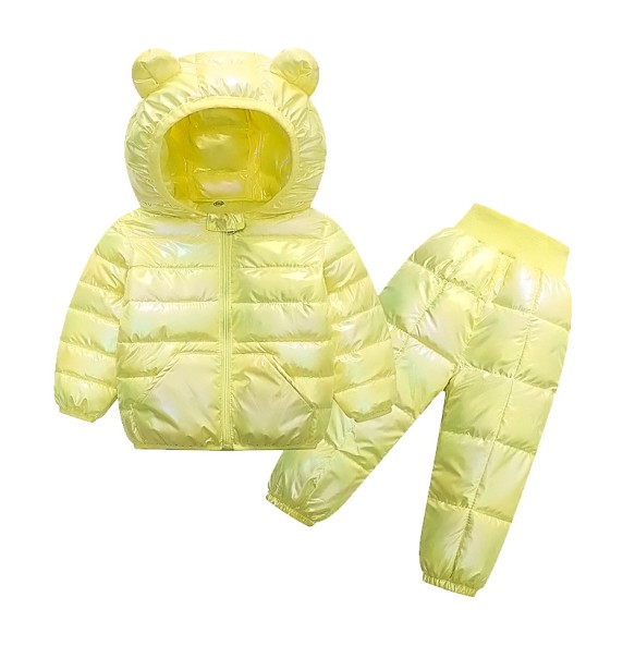 Toddler Winter Baby Girls Boys Clothing Sets Warm Faux Down Jacket Clothes Sets Children Kids Snowsuit Coats Vest Pants Overalls