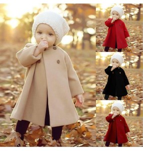 Baby Girl Boys Spring Winter Wool Blends Jacket Coat Clothes Infant Toddler Christmas New Years Costume Blend Clothing Outerwear