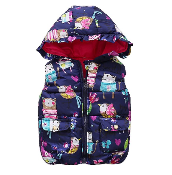 Children Vests For Girls Toddler Kids Hooded Vest Christmas Thin Soft Jacket Coat Autumn Winter Baby Girl Waistcoat Outerwear