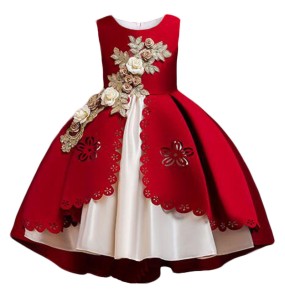 New Baby Girls Flower Dress Christmas Princess Wedding Elegant Kids Elegant Dresses Children Clothing Party Costume Clothes