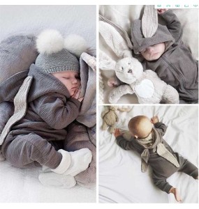 Baby Rabbit Rompers For Baby Girls Autumn Winter Infant Clothing Overalls Jumpsuit Halloween Costume Newborn Baby Boys Clothes