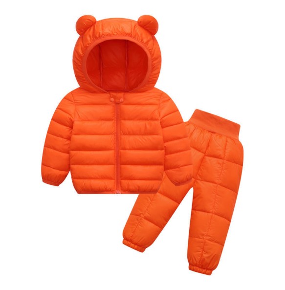 Toddler Winter Baby Girls Boys Clothing Sets Warm Faux Down Jacket Clothes Sets Children Kids Snowsuit Coats Vest Pants Overalls