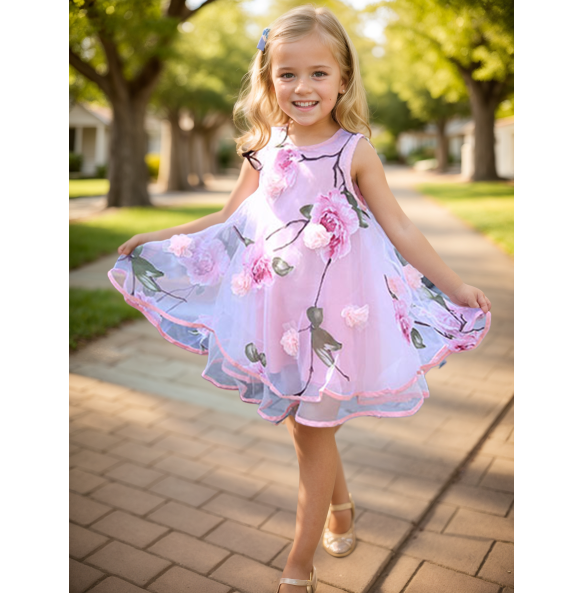 Bohemian Summer Girls Flower Dress Kids Girl Beach Dresses Chiffon Kids Dresses Floral Teenager Girls Clothes 6 8 10 12 14 Year