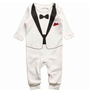 Baby Boy Clothes Spring Autumn Cotton Formal Romper Gentleman Outfit Newborn One-Piece Clothing Handsome Jumpsuit Party Suit