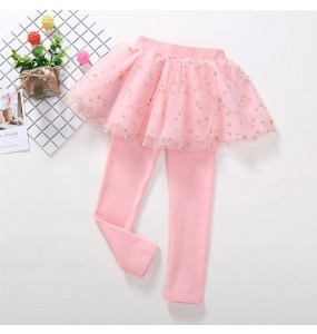 Baby Girl Pants Spring Fall Girls Leggings Lace Princess Skirt-pants 2-7 Yrs Kids Casual Clothes Children Fashion Trousers