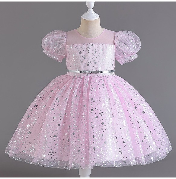 Flower Baby Girls Princess Sequins Wedding Christmas Party Tutu Dress Children Kids Elegant Vestidos