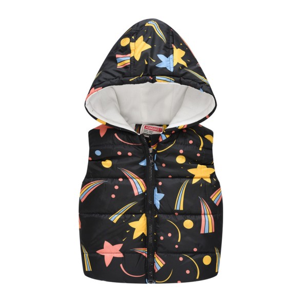 Baby Boys Girls Vest Hooded Jacket Kids Hooded Christmas Costume Clothes Children Autumn Warm Winter Waistcoat Outerwear Outfits