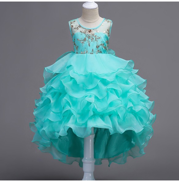 Baby Girls Princess Lace Flower Wedding Christmas Party Tutu Dress Children Kids Elegant Vestidos for 4-15Years Teenager Wear