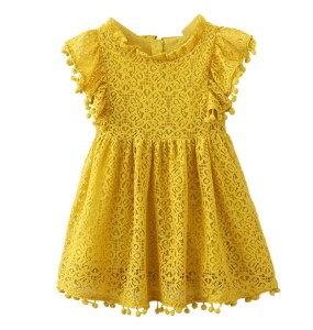 Girls Lace Flower Dress Summer Ball Gown Brithday Dresses Infant Baby Kids Cotton Princess Party Dress Children Clothing