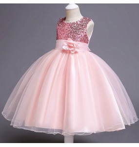 Baby Girls Sequins Flower Party Tutu Dress Clothes Children Girls Wedding Birthday Dress Clothing Infant Kids Christmas Costume