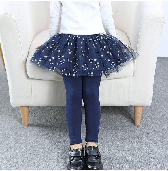 Baby Girl Pants Spring Fall Girls Leggings Lace Princess Skirt-pants 2-7 Yrs Kids Casual Clothes Children Fashion Trousers