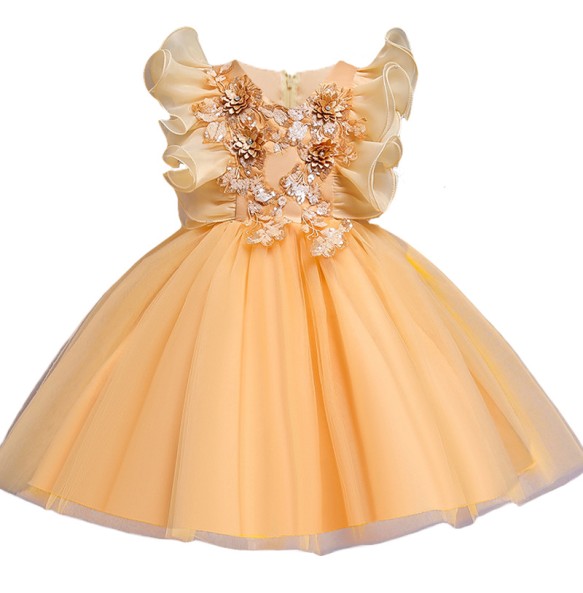 Baby Girls Spring Autumn Embroider Flower Wedding Princess Party Tutu Dresses Children Kids Chirstmas Vestidos Costume Clothing