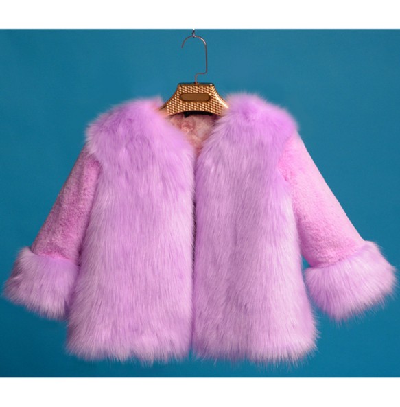 Baby Girls Faux Fur Coat Winter Children Girls Long Sleeve Christmas Jacket Warm Kids Girls Snow Coat Girls Outerwear Clothing