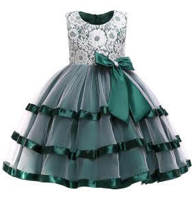 Baby Girls Dress Christmas Vestidos Costumes Princess Girl's Lace Flower Dresses Ball Gown Pageant Party Dress Children Clothing