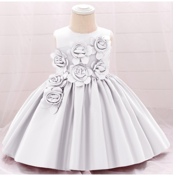 Baby Girl Frist Birthday Baptism Dresses Kids Lace Flower Dress for Little Girls Party Wedding Toddler Infant Christmas Clothing