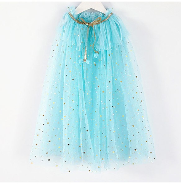 Christmas Halloween Girls Cloak Outerwear One Size Sequins Shawl Kids Coat for Birthday Party Beach Rainbow Princess Costume