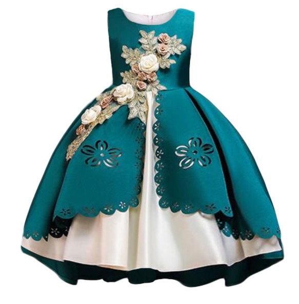 New Baby Girls Flower Dress Christmas Princess Wedding Elegant Kids Elegant Dresses Children Clothing Party Costume Clothes