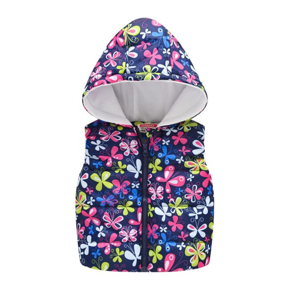 Baby Boys Girls Vest Hooded Jacket Kids Hooded Christmas Costume Clothes Children Autumn Warm Winter Waistcoat Outerwear Outfits