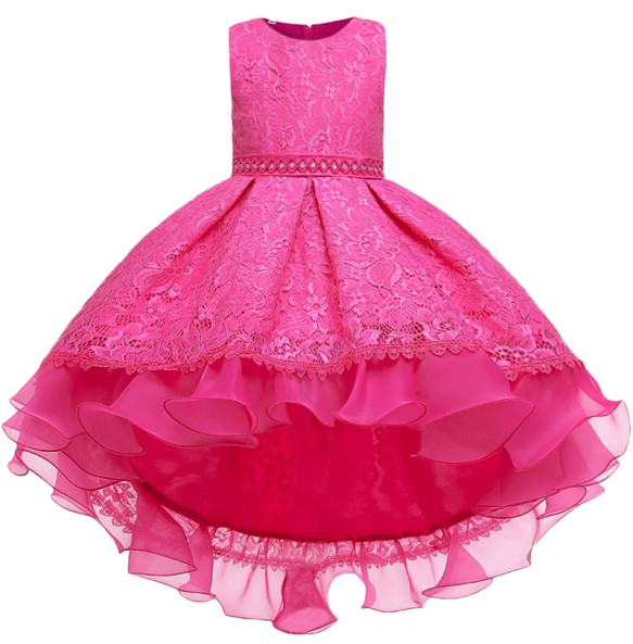 Baby Girls Princess Lace Flower Wedding Christmas Party Tutu Dress Children Kids Elegant Vestidos for 4-15Years Teenager Wear