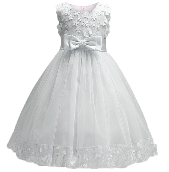 Lace Girls Wedding Party Dresses For Girl's Birthday Baby Kids Costume Evening Ball Dress Teenager Vestidos Clothes