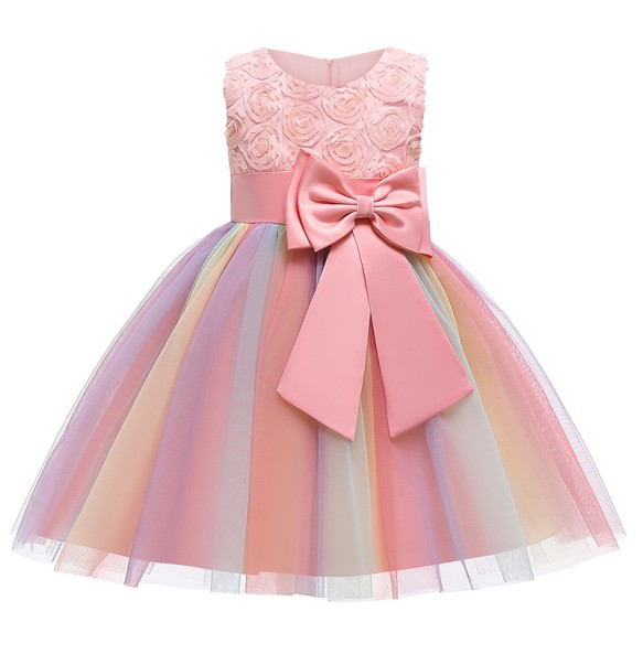 Baby Girls Sequins Flower Party Tutu Dress Clothes Children Girls Wedding Birthday Dress Clothing Infant Kids Christmas Costume