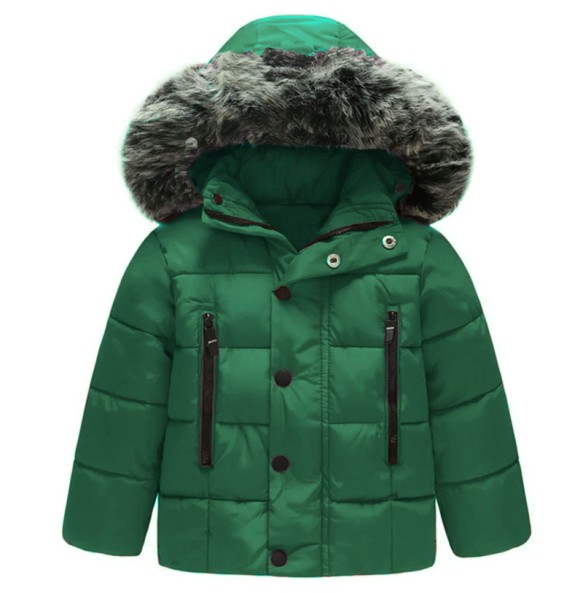 Children Kids Winter Thick Hooded Outerwear Baby Boys Girls Jacket Coat Christmas Warm Parka Cotton-Padded Clothes Snow Wear