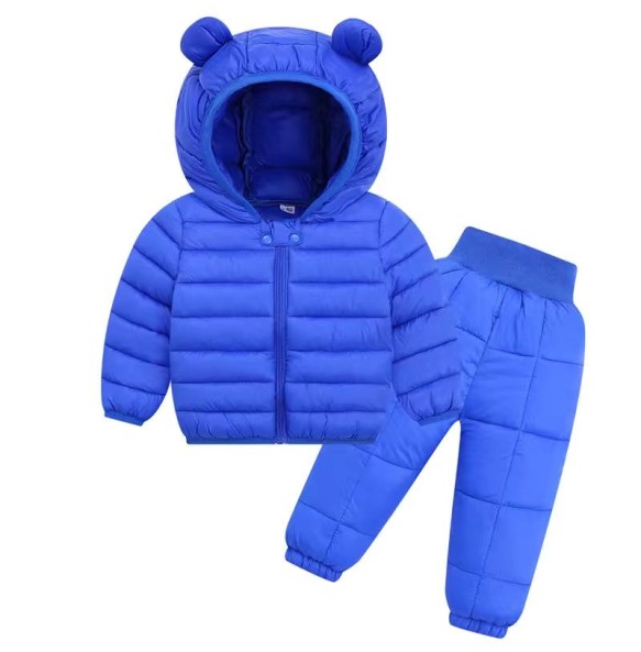 Toddler Winter Baby Girls Boys Clothing Sets Warm Faux Down Jacket Clothes Sets Children Kids Snowsuit Coats Vest Pants Overalls