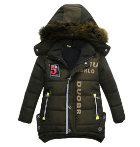 Bibihou New Boys Parka Snowsuit Children Jackets Warm Boys Clothes Kids Baby Thick Cotton Down Jacket Cold Winter Coat Outwear