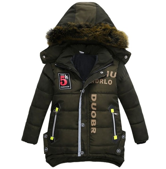 Bibihou New Boys Parka Snowsuit Children Jackets Warm Boys Clothes Kids Baby Thick Cotton Down Jacket Cold Winter Coat Outwear