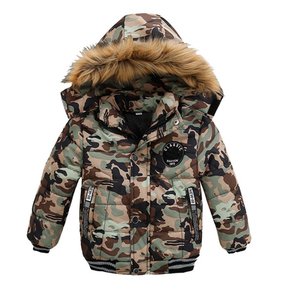 Boys and Girls Winter New Velvet Thickened Solid Hooded Long sleeved Sports Fashion Versatile Cotton Coat For 1-5 Years