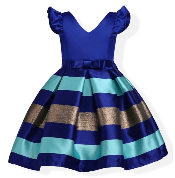 2024 Baby Girls Christmas Flower Striped Dress For Girls Wedding Party Dresses Toddler Kids Brithday Dot Dress Children Clothing