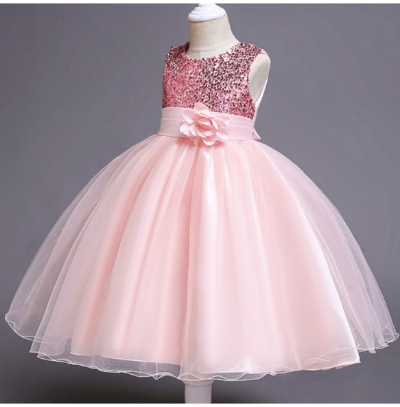 Baby Girls Sequins Flower Party Tutu Dress Clothes Children Girls Wedding Birthday Dress Clothing Infant Kids Christmas Costume