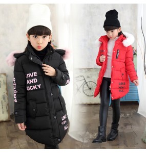 2 6 8 12 Years Fashion Children Jackets For Teenage Girls Winter Warm Parkas Coats For Girl Fur Hooded Thick Outerwear Clothing