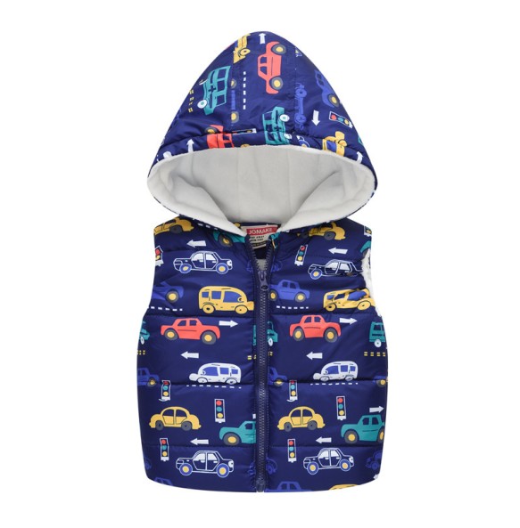 Baby Boys Girls Vest Hooded Jacket Kids Hooded Christmas Costume Clothes Children Autumn Warm Winter Waistcoat Outerwear Outfits