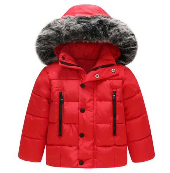 Children Kids Winter Thick Hooded Outerwear Baby Boys Girls Jacket Coat Christmas Warm Parka Cotton-Padded Clothes Snow Wear