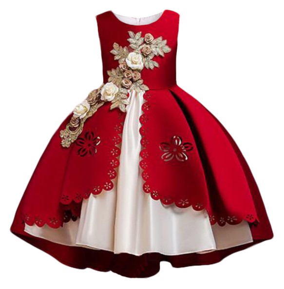 New Baby Girls Flower Dress Christmas Princess Wedding Elegant Kids Elegant Dresses Children Clothing Party Costume Clothes