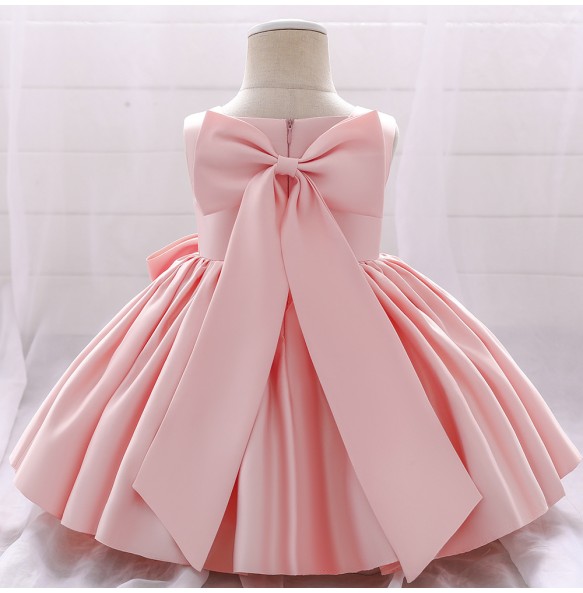 Flower Baby Girls Wedding Birthday Bownot Dresses Clothing Toddler Kids Princess Party Ball Gown Dress Costume Clothes for 1-10y