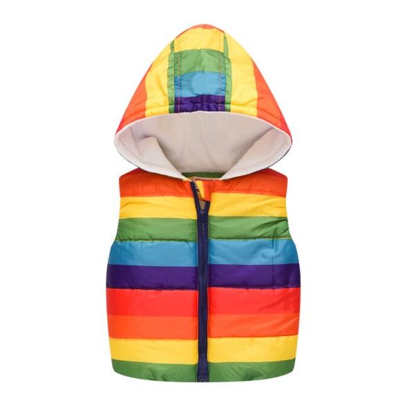 Baby Boys Girls Vest Hooded Jacket Kids Hooded Christmas Costume Clothes Children Autumn Warm Winter Waistcoat Outerwear Outfits