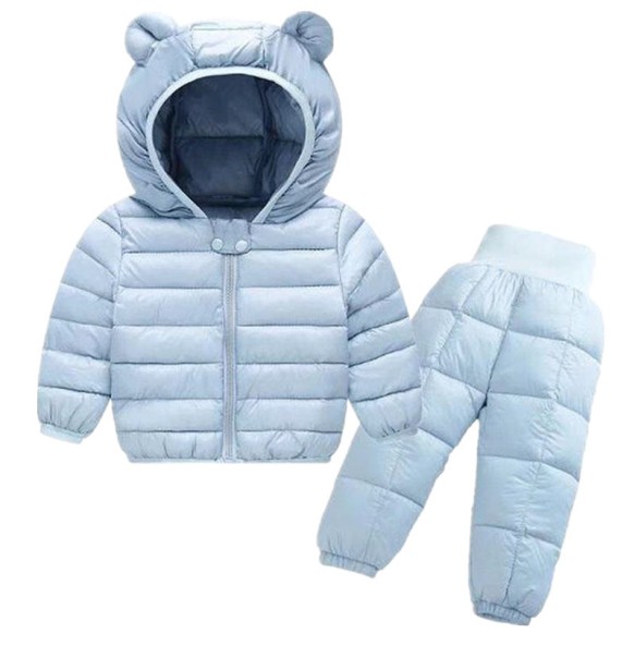 Toddler Winter Baby Girls Boys Clothing Sets Warm Faux Down Jacket Clothes Sets Children Kids Snowsuit Coats Vest Pants Overalls