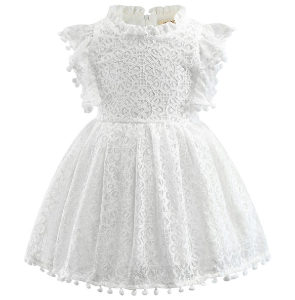 Girls Lace Flower Dress Summer Ball Gown Brithday Dresses Infant Baby Kids Cotton Princess Party Dress Children Clothing