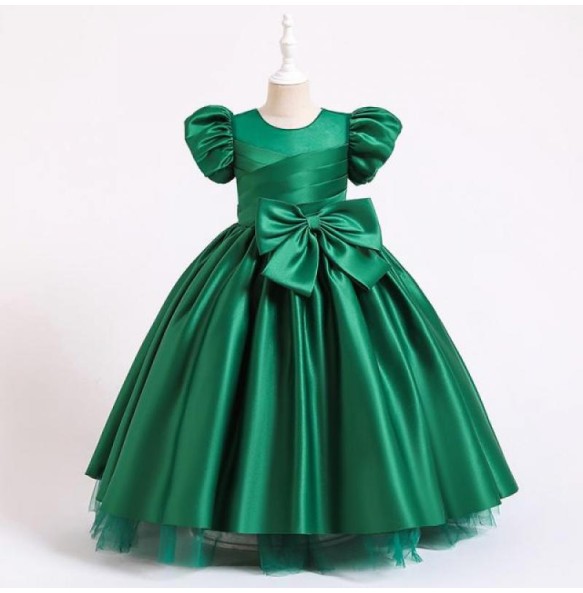 Children Dresses for Girls Wedding Princess Ball Gown Elegant Puff Sleeve Formal Party Prom Dress for Teen 4-14 Years Costumes