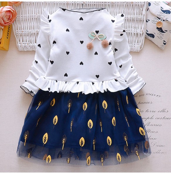 Baby Girls Spring Autumn Sweater Star Dress Infant Girl's Christmas Children Clothing Toddler Kids Dresses Clothes for 1- 6Years