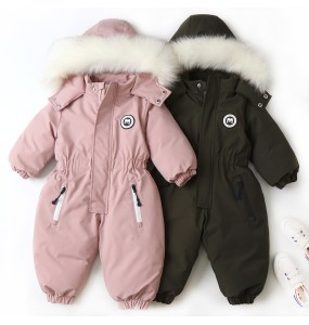 Winter Baby Boys Girls Thick Warm Rompers Toddler Kids Ski Clothes Children SnowSuit Clothing for 1 2 3 4 years