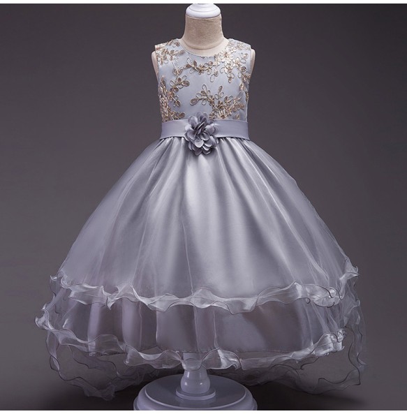 Baby Girls Princess Lace Flower Wedding Christmas Party Tutu Dress Children Kids Elegant Vestidos for 4-15Years Teenager Wear