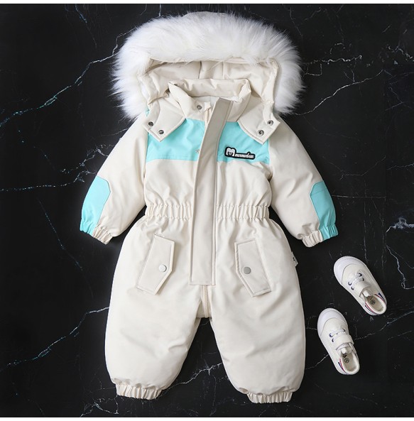 Winter Baby Boys Girls Thick Warm Rompers Toddler Kids Ski Clothes Children SnowSuit Clothing for 1 2 3 4 years