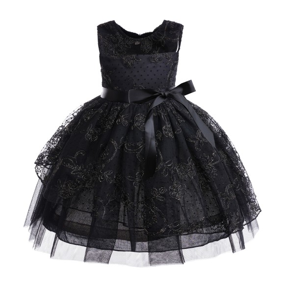 Girls New Wednesday Black Lace Hollow Sleeveless Gothic Mesh Dress Halloween Christmas Makeup Ball Dress