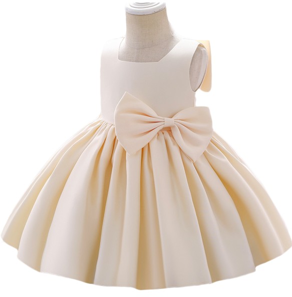 Flower Baby Girls Wedding Birthday Bownot Dresses Clothing Toddler Kids Princess Party Ball Gown Dress Costume Clothes for 1-10y