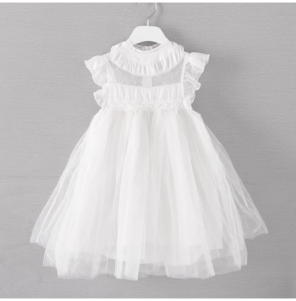 Bohemia Summer Dress For Girls Tulle Lace Sleeveless Princess Flower Girls Wedding Birthday Ball Gown Party Dresses Clothes