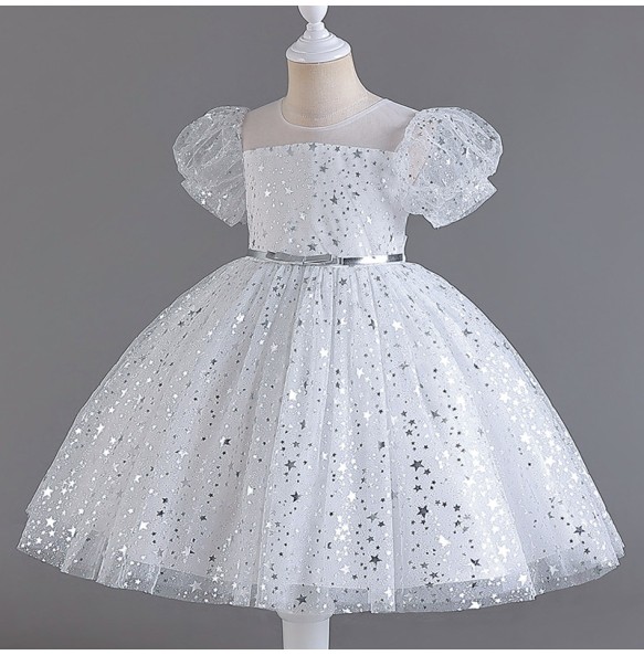 Flower Baby Girls Princess Sequins Wedding Christmas Party Tutu Dress Children Kids Elegant Vestidos